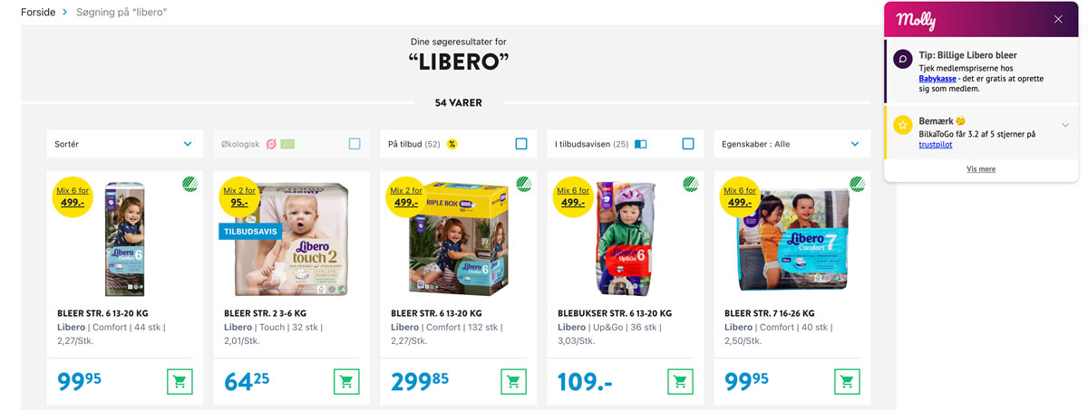 Libero bleer med Molly